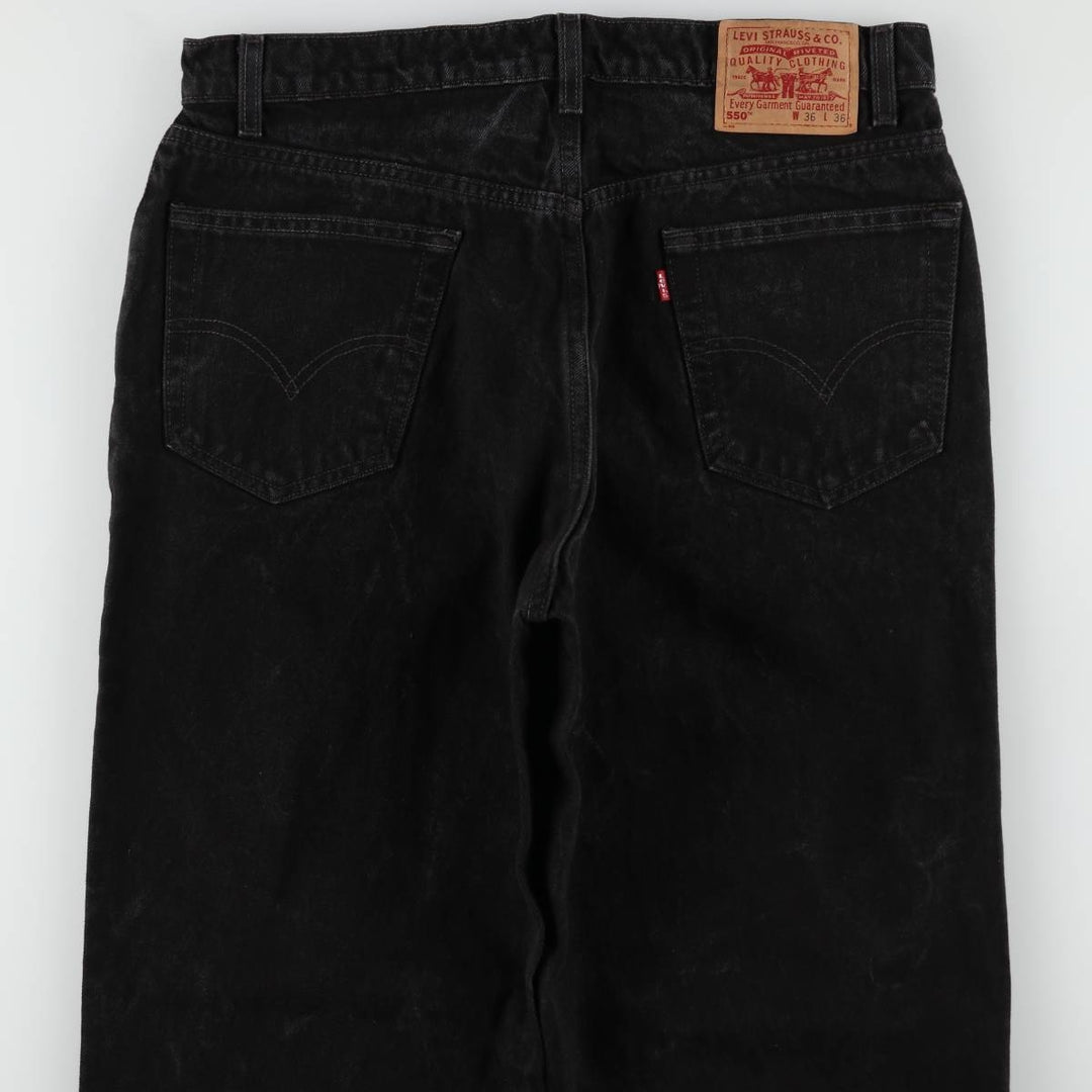 90'S Levi's 550 Relaxed Fit Black Denim Tapered Denim Pants Men's W34 Vintage cotton black type Vintage Second Hand