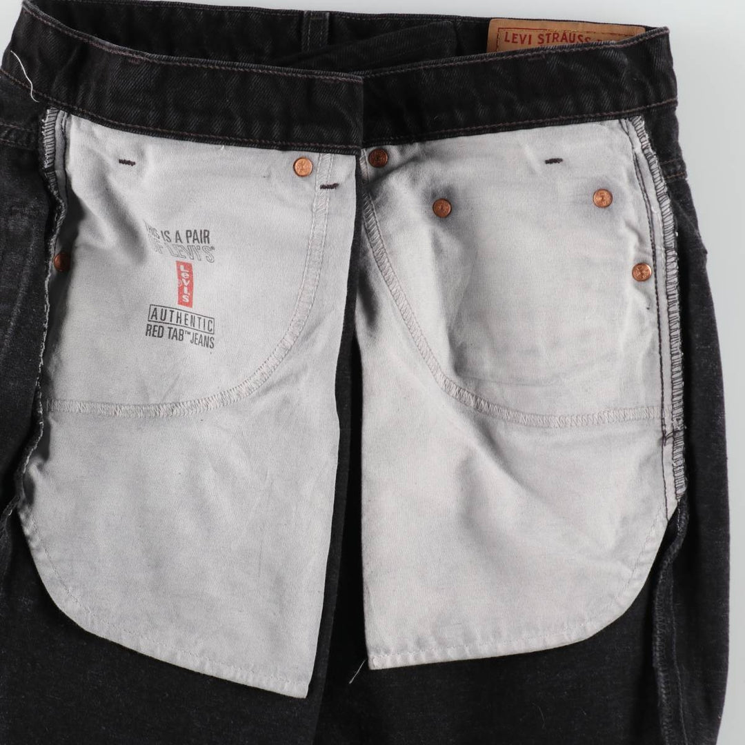 90'S Levi's 550 Relaxed Fit Black Denim Tapered Denim Pants Men's W34 Vintage cotton black type Vintage Second Hand
