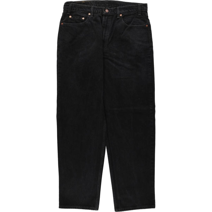 1990'S Levi's 550 Relaxed Fit Black Denim Tapered Jeans, Made in Canada, Men's Size W36 (approx.), Vintage cotton black type Vintage Second Hand