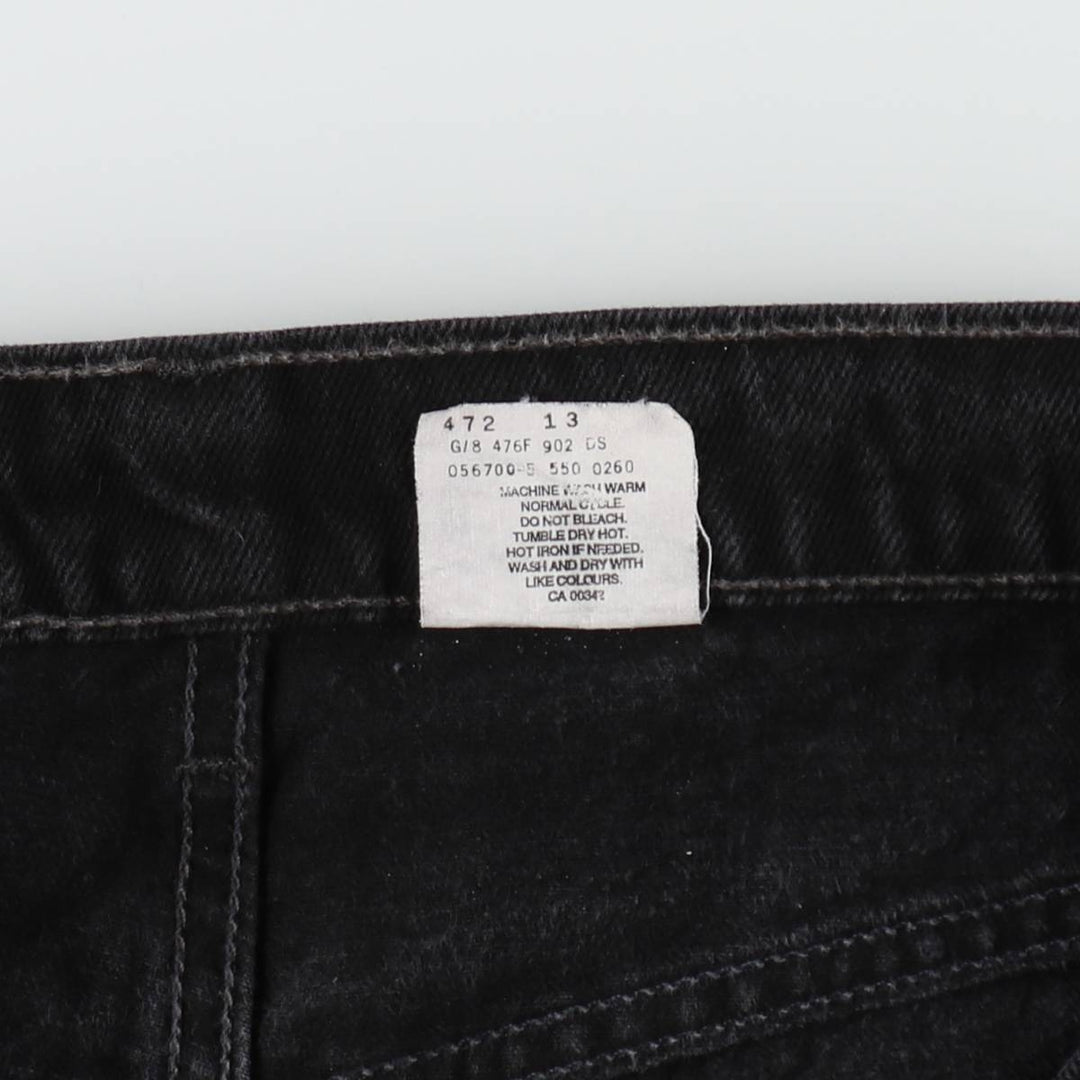 1990'S Levi's 550 Relaxed Fit Black Denim Tapered Jeans, Made in Canada, Men's Size W36 (approx.), Vintage cotton black type Vintage Second Hand