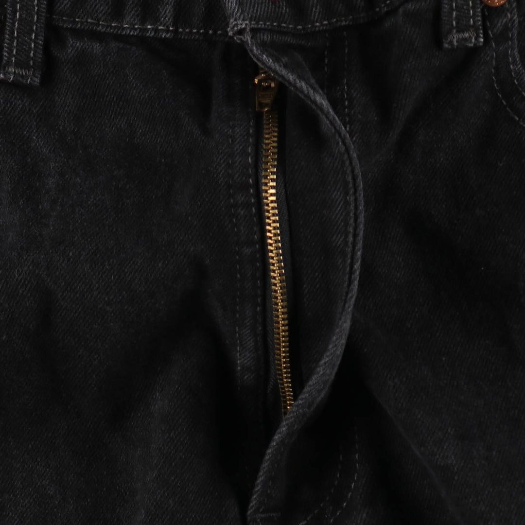 1990'S Levi's 550 Relaxed Fit Black Denim Tapered Jeans, Made in Canada, Men's Size W36 (approx.), Vintage cotton black type Vintage Second Hand