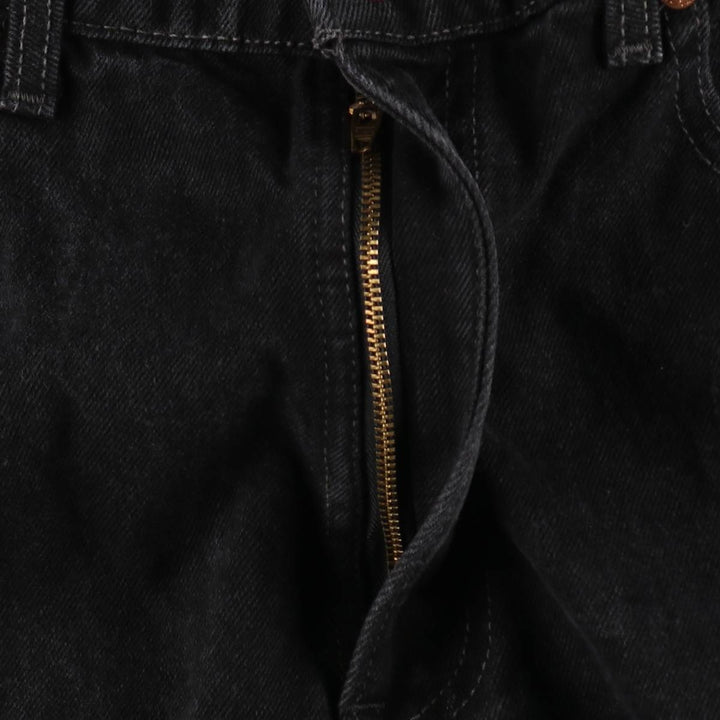 1990'S Levi's 550 Relaxed Fit Black Denim Tapered Jeans, Made in Canada, Men's Size W36 (approx.), Vintage cotton black type Vintage Second Hand