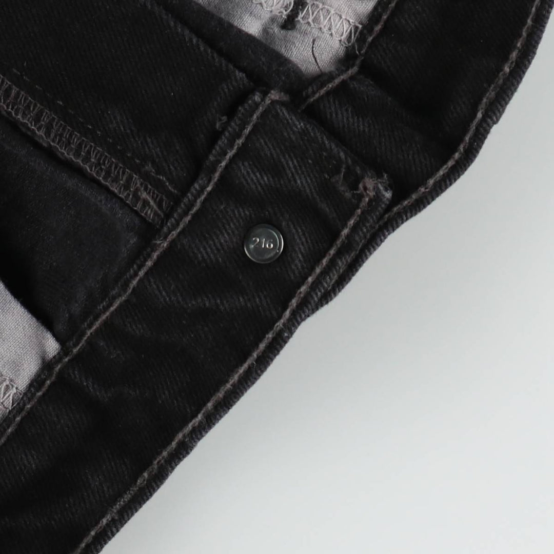 1990'S Levi's 550 Relaxed Fit Black Denim Tapered Jeans, Made in Canada, Men's Size W36 (approx.), Vintage cotton black type Vintage Second Hand