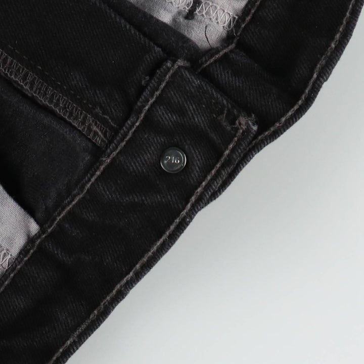 1990'S Levi's 550 Relaxed Fit Black Denim Tapered Jeans, Made in Canada, Men's Size W36 (approx.), Vintage cotton black type Vintage Second Hand