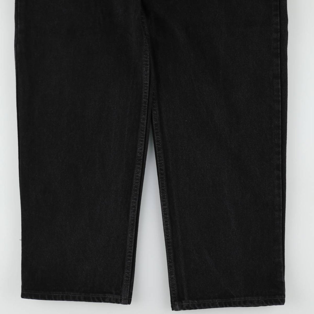 1990'S Levi's 550 Relaxed Fit Black Denim Tapered Jeans, Made in Canada, Men's Size W36 (approx.), Vintage cotton black type Vintage Second Hand