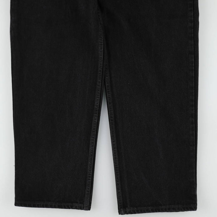 1990'S Levi's 550 Relaxed Fit Black Denim Tapered Jeans, Made in Canada, Men's Size W36 (approx.), Vintage cotton black type Vintage Second Hand