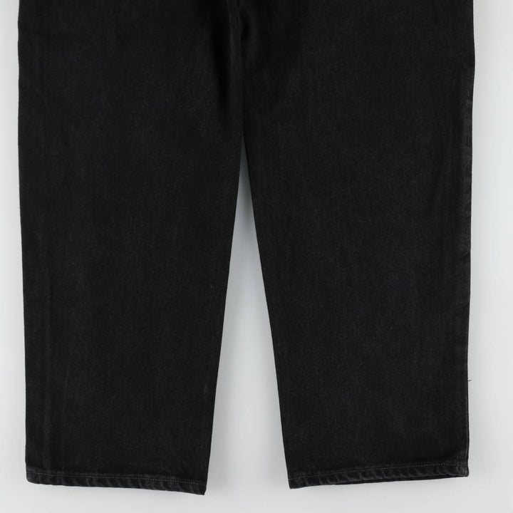 1990'S Levi's 550 Relaxed Fit Black Denim Tapered Jeans, Made in Canada, Men's Size W36 (approx.), Vintage cotton black type Vintage Second Hand
