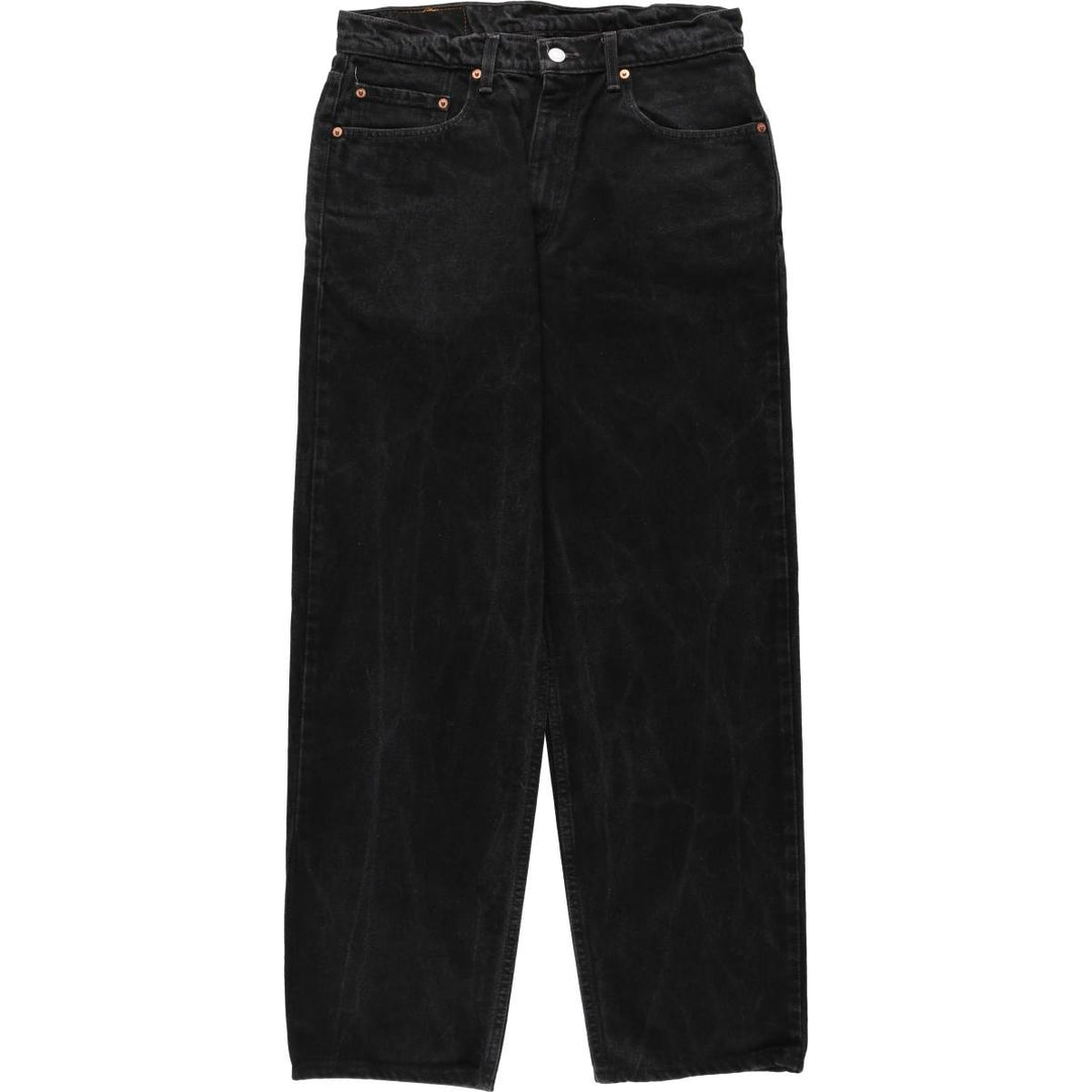 90'S Levi's 550 Relaxed Fit Black Denim Tapered Jeans, Men's Size W32 (approx.), Vintage cotton black type Vintage Second Hand