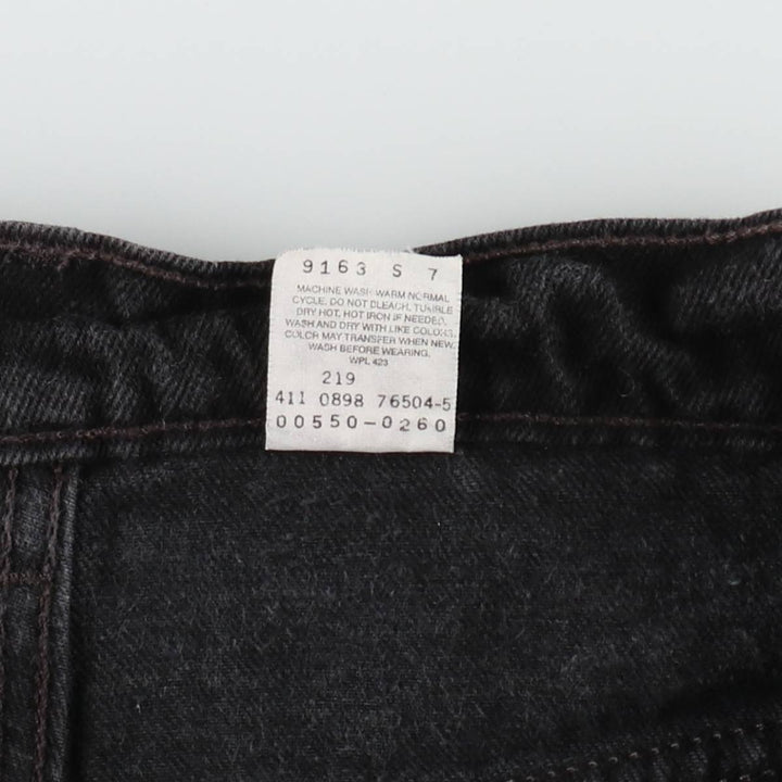 90'S Levi's 550 Relaxed Fit Black Denim Tapered Jeans, Men's Size W32 (approx.), Vintage cotton black type Vintage Second Hand