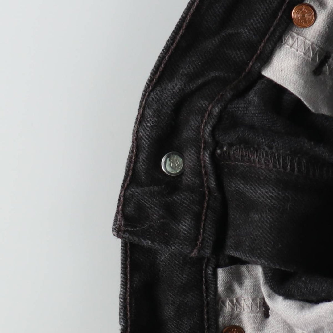 90'S Levi's 550 Relaxed Fit Black Denim Tapered Jeans, Men's Size W32 (approx.), Vintage cotton black type Vintage Second Hand