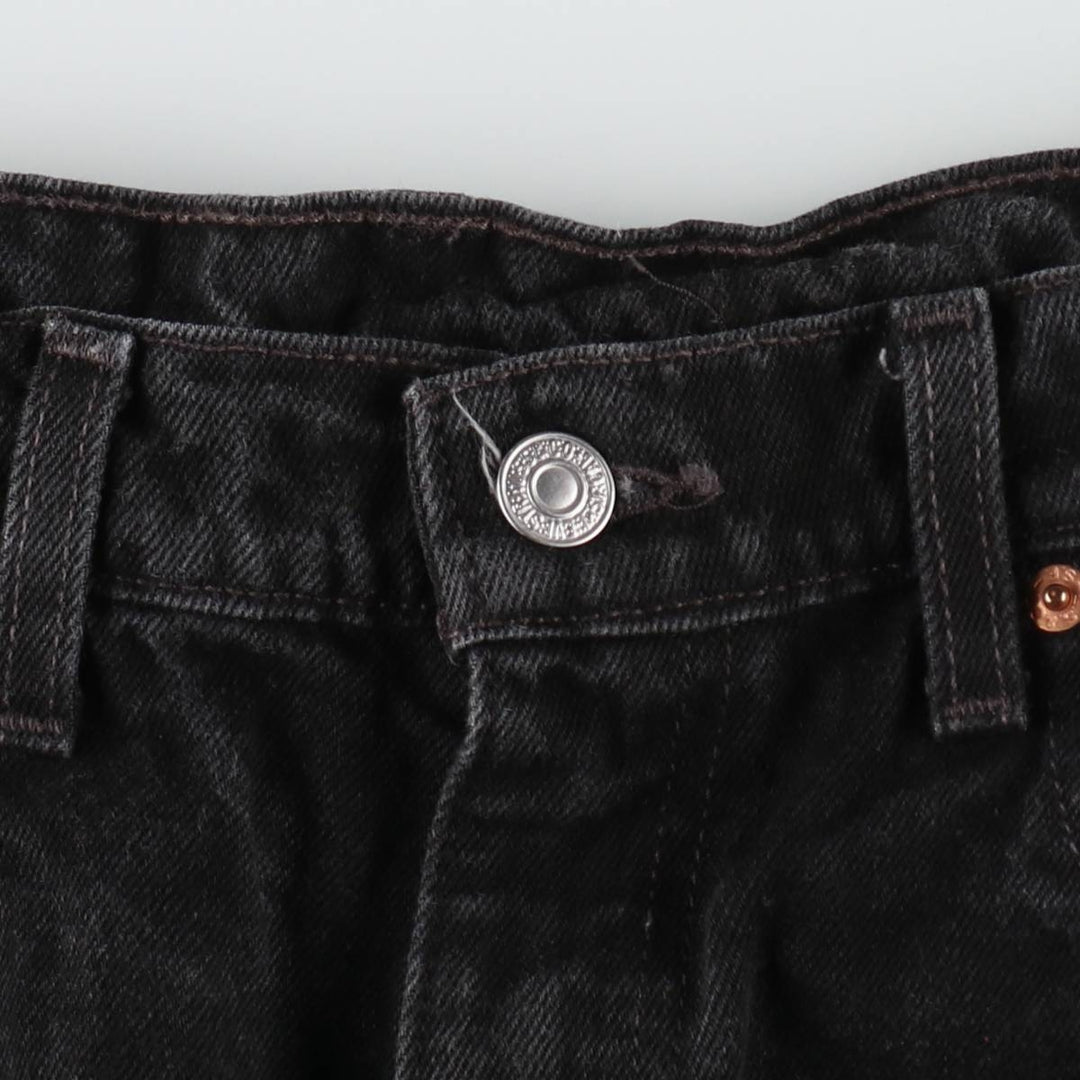 90'S Levi's 550 Relaxed Fit Black Denim Tapered Jeans, Men's Size W32 (approx.), Vintage cotton black type Vintage Second Hand