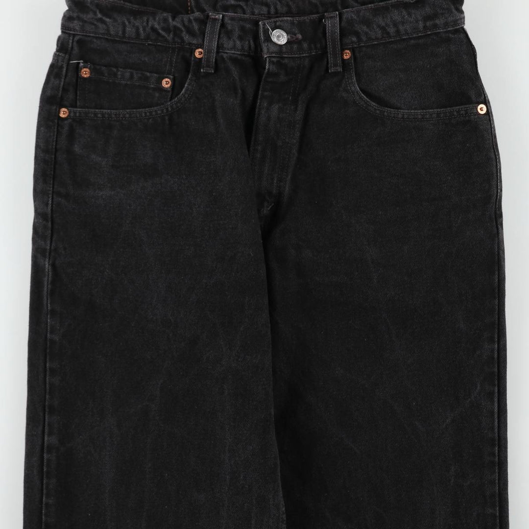 90'S Levi's 550 Relaxed Fit Black Denim Tapered Jeans, Men's Size W32 (approx.), Vintage cotton black type Vintage Second Hand