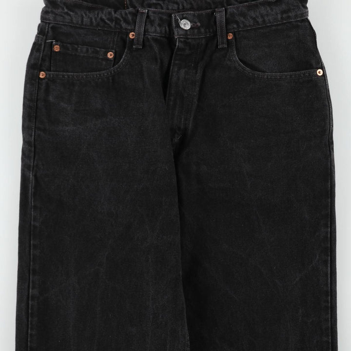 90'S Levi's 550 Relaxed Fit Black Denim Tapered Jeans, Men's Size W32 (approx.), Vintage cotton black type Vintage Second Hand