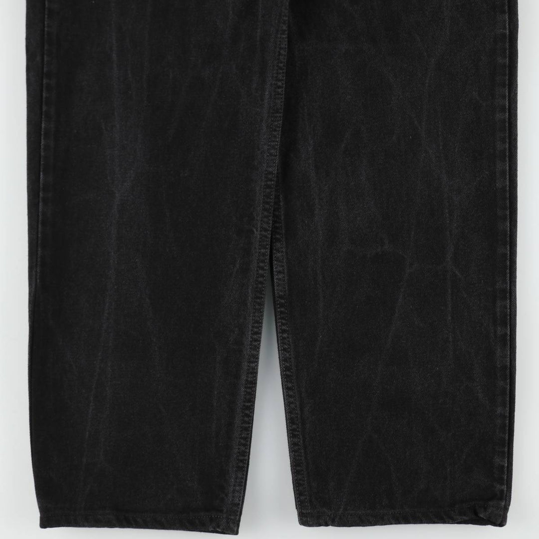 90'S Levi's 550 Relaxed Fit Black Denim Tapered Jeans, Men's Size W32 (approx.), Vintage cotton black type Vintage Second Hand