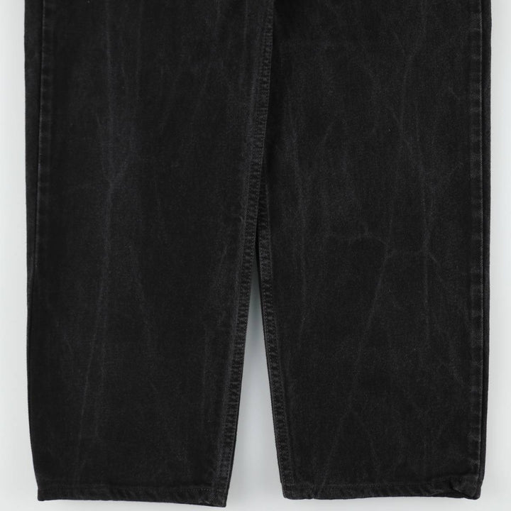 90'S Levi's 550 Relaxed Fit Black Denim Tapered Jeans, Men's Size W32 (approx.), Vintage cotton black type Vintage Second Hand