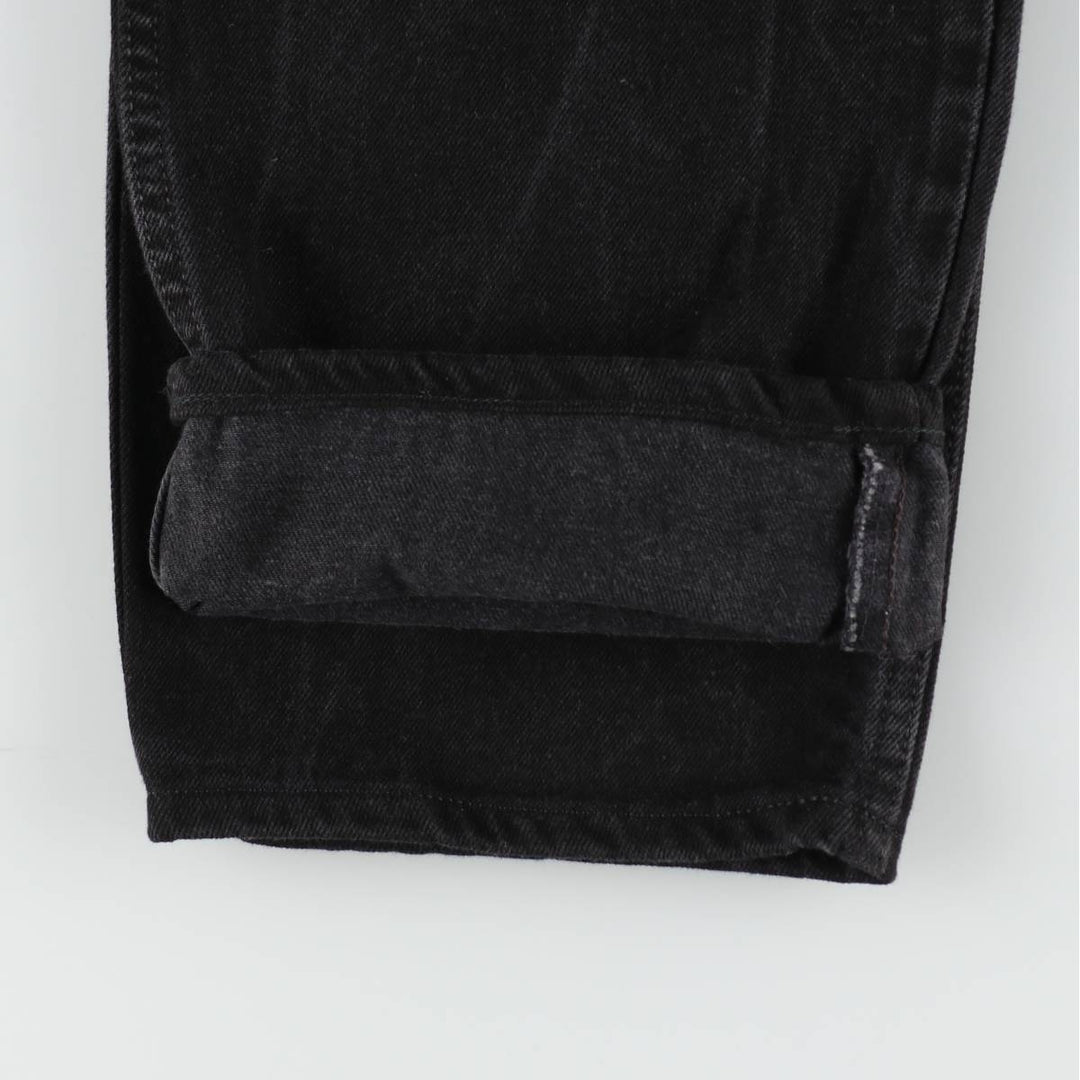 90'S Levi's 550 Relaxed Fit Black Denim Tapered Jeans, Men's Size W32 (approx.), Vintage cotton black type Vintage Second Hand