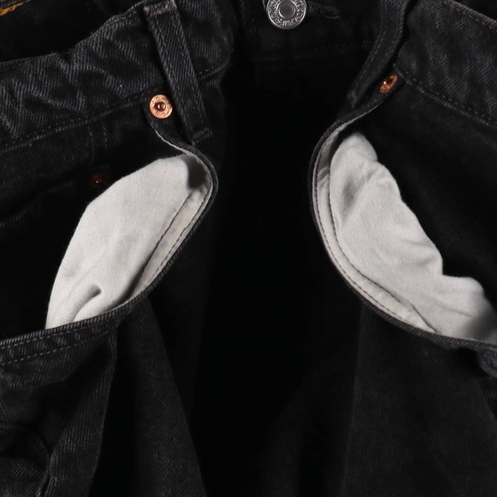 90'S Levi's 550 Relaxed Fit Black Denim Tapered Jeans, Men's Size W32 (approx.), Vintage cotton black type Vintage Second Hand