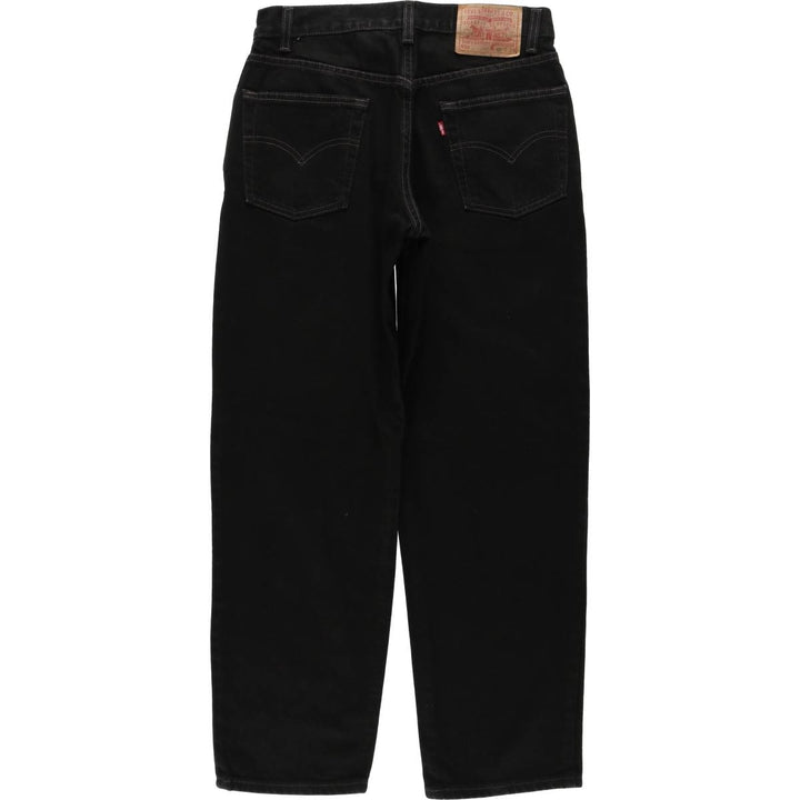 2000'S Levi's 550 Relaxed Fit Tapered Denim Pants, Black, Men's, Size W30 cotton black type Vintage Second Hand