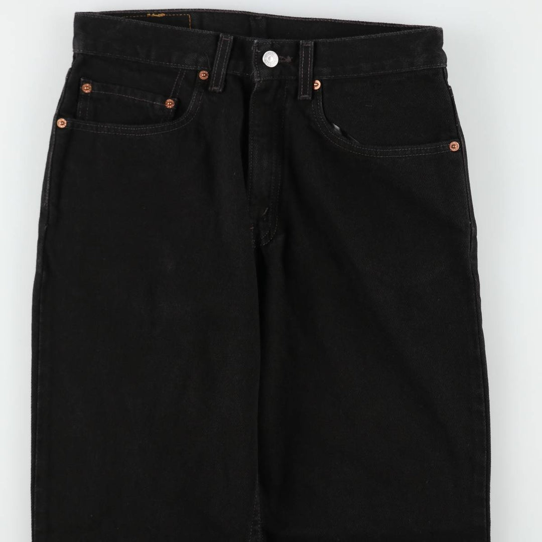 2000'S Levi's 550 Relaxed Fit Tapered Denim Pants, Black, Men's, Size W30 cotton black type Vintage Second Hand