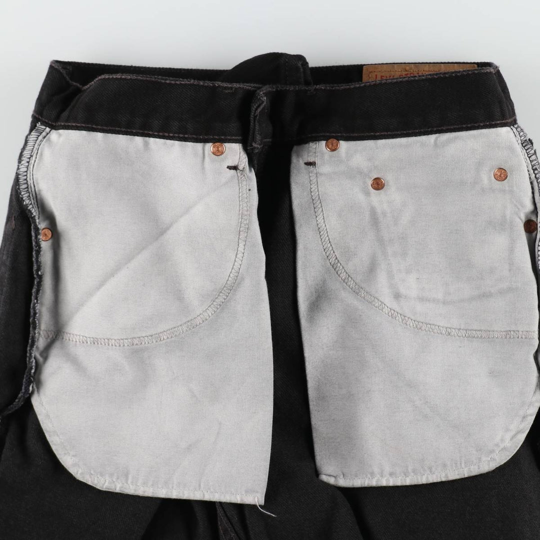 2000'S Levi's 550 Relaxed Fit Tapered Denim Pants, Black, Men's, Size W30 cotton black type Vintage Second Hand