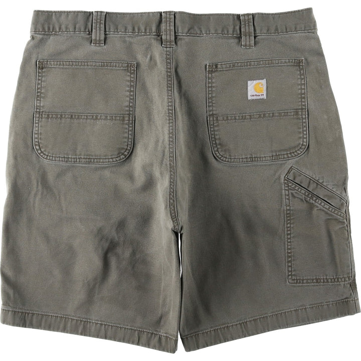Carhartt Loose Fit Duck Canvas Painter Shorts (Men's W39 equivalent) cotton Khaki type Vintage Second Hand