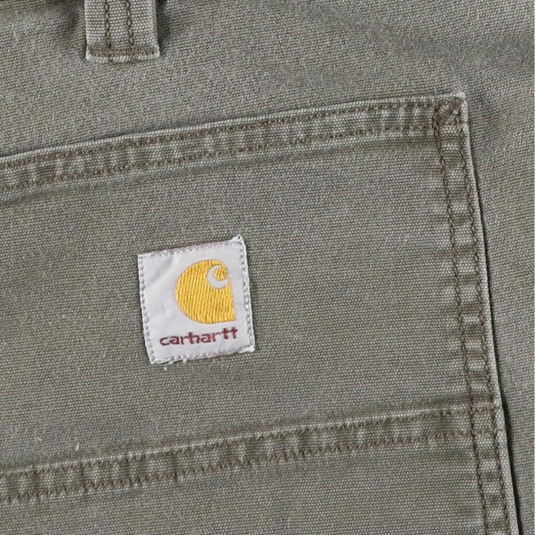 Carhartt Loose Fit Duck Canvas Painter Shorts (Men's W39 equivalent) cotton Khaki type Vintage Second Hand