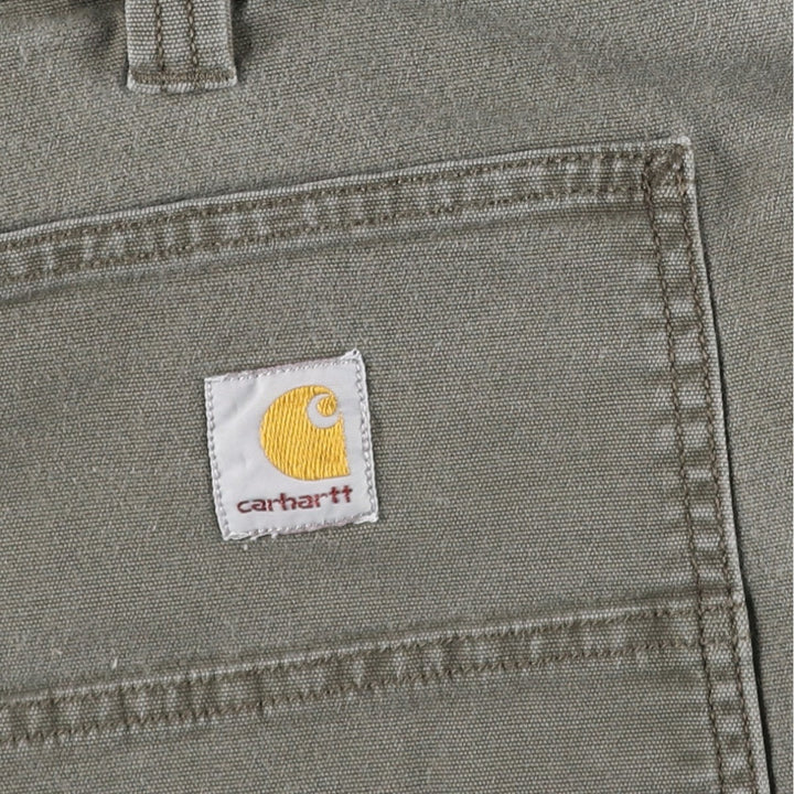 Carhartt Loose Fit Duck Canvas Painter Shorts (Men's W39 equivalent) cotton Khaki type Vintage Second Hand