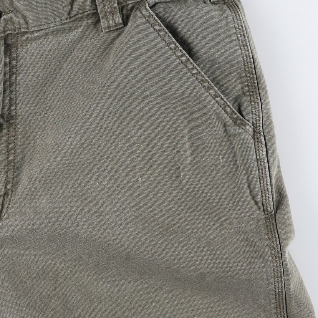 Carhartt Loose Fit Duck Canvas Painter Shorts (Men's W39 equivalent) cotton Khaki type Vintage Second Hand