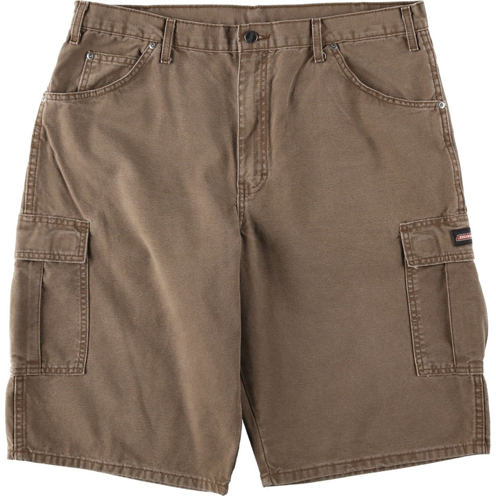 Dickies Relaxed Fit Duck Cargo Shorts (Men's W39 equivalent) cotton brown type Vintage Second Hand