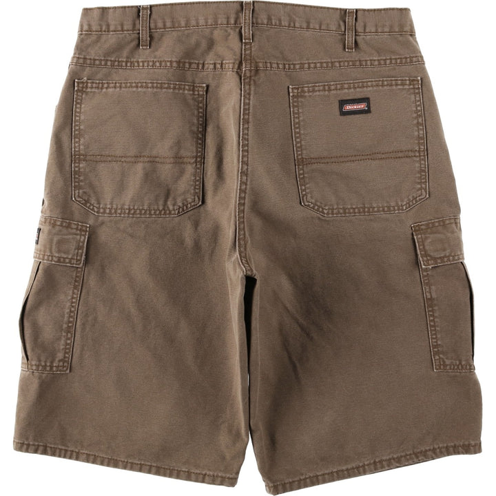 Dickies Relaxed Fit Duck Cargo Shorts (Men's W39 equivalent) cotton brown type Vintage Second Hand