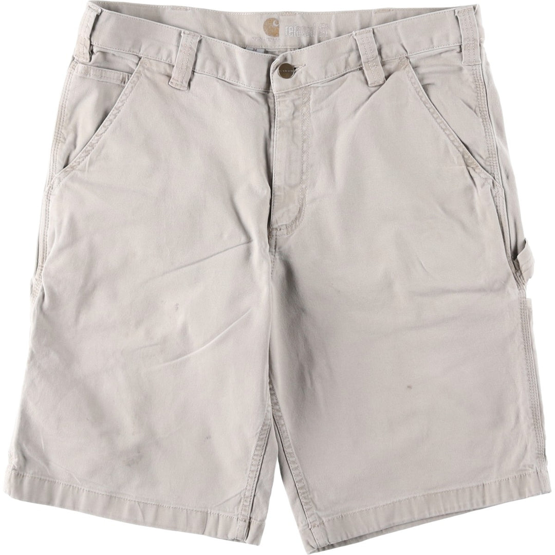 Carhartt Relaxed Fit Duck Work Shorts, Half Pants, Men's, W36 cotton Beige type Vintage Second Hand
