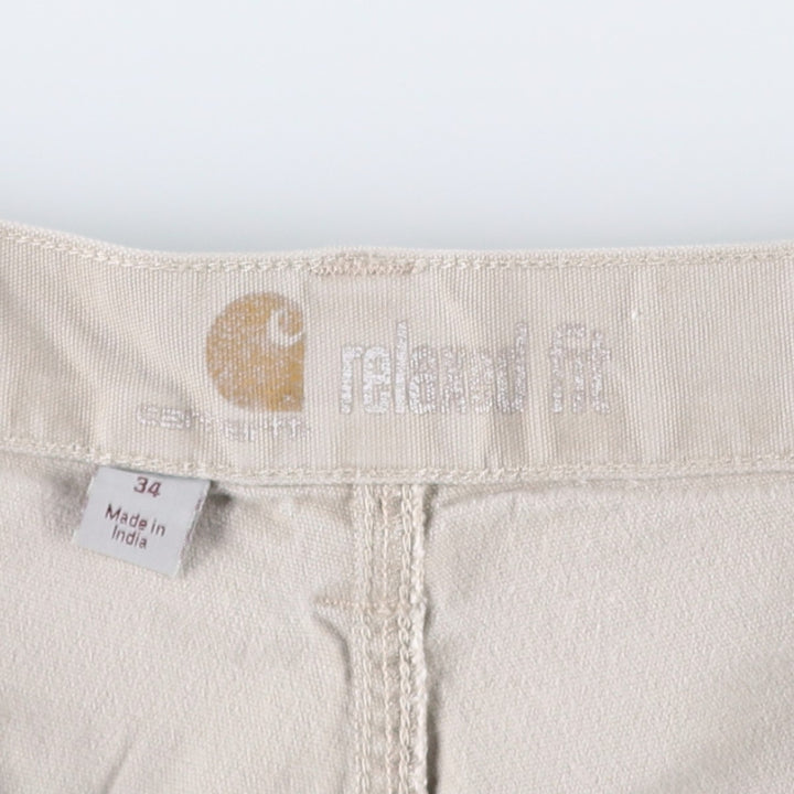 Carhartt Relaxed Fit Duck Work Shorts, Half Pants, Men's, W36 cotton Beige type Vintage Second Hand