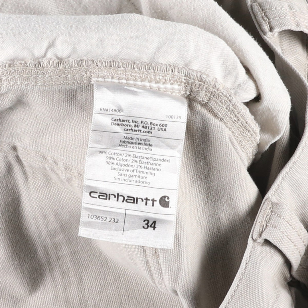 Carhartt Relaxed Fit Duck Work Shorts, Half Pants, Men's, W36 cotton Beige type Vintage Second Hand
