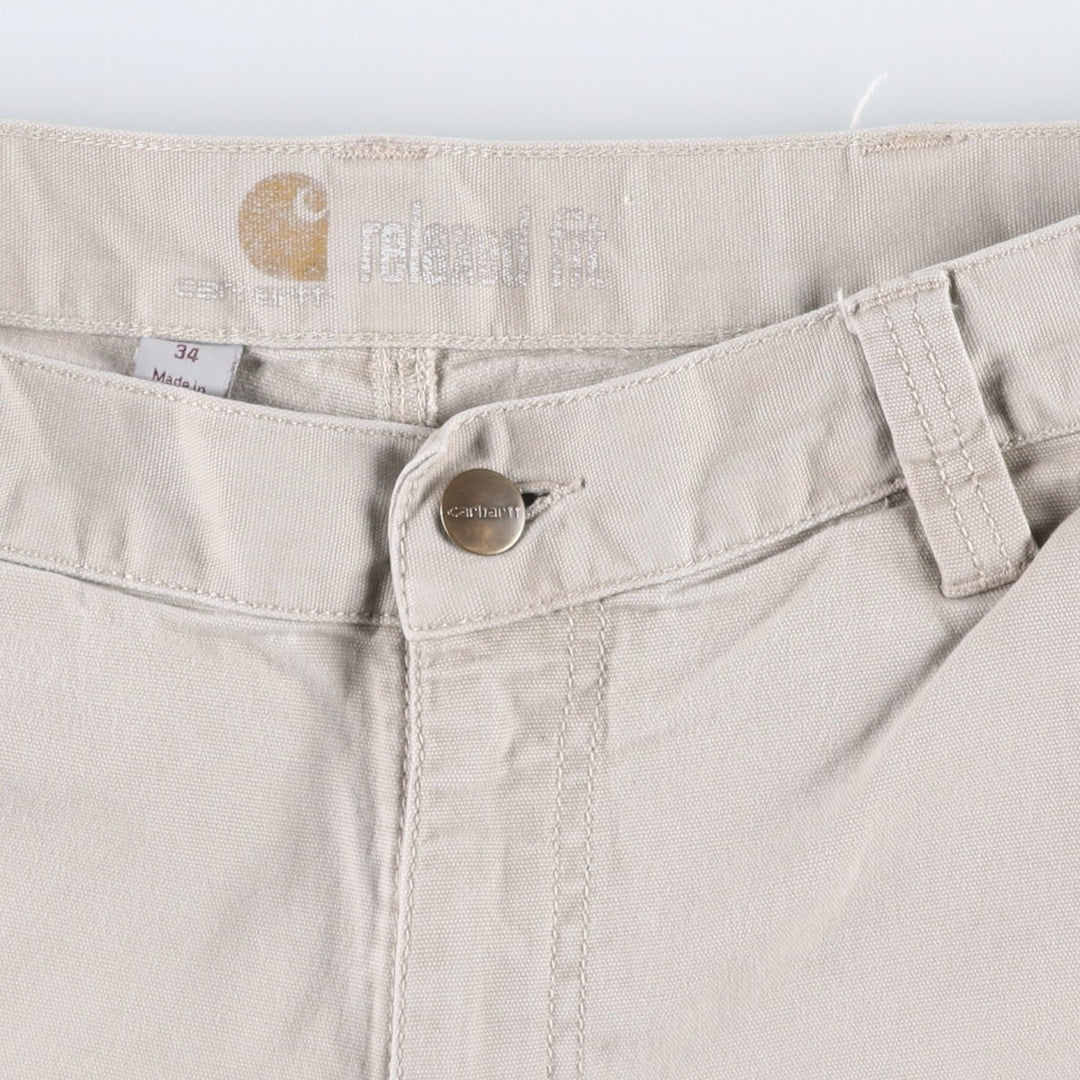 Carhartt Relaxed Fit Duck Work Shorts, Half Pants, Men's, W36 cotton Beige type Vintage Second Hand