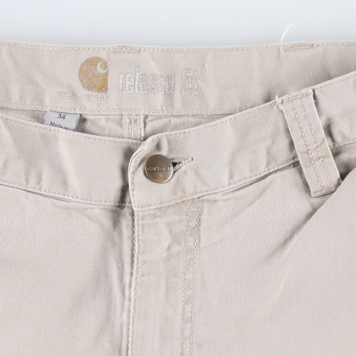Carhartt Relaxed Fit Duck Work Shorts, Half Pants, Men's, W36 cotton Beige type Vintage Second Hand