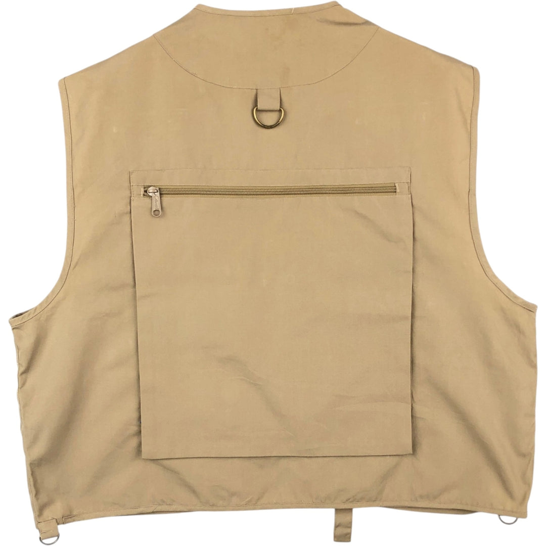 90'S Ausable fishing vest, men's size L equivalent, vintage. polyester Beige type Vintage Second Hand