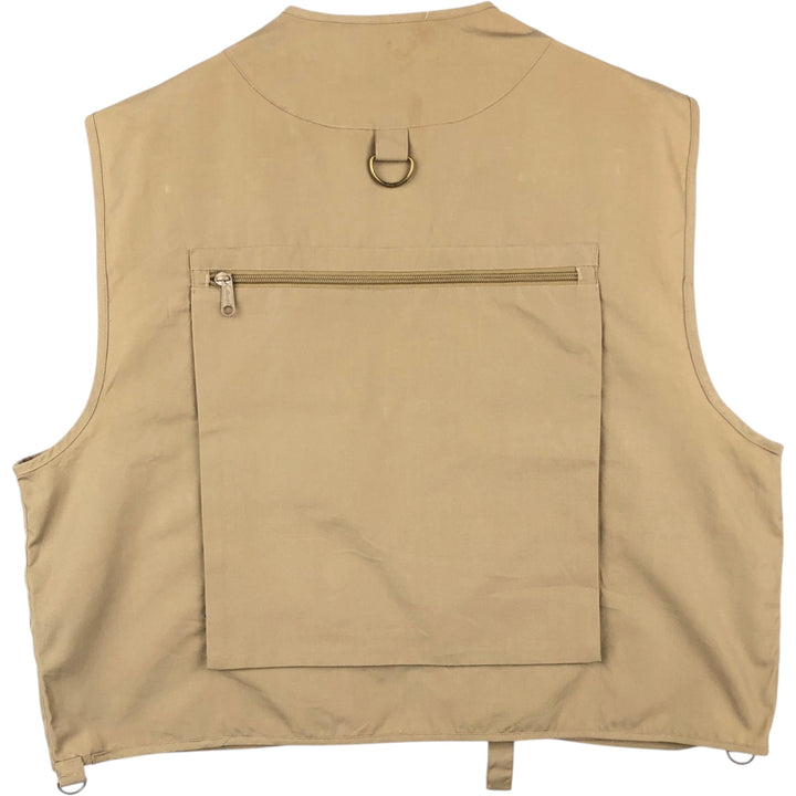 90'S Ausable fishing vest, men's size L equivalent, vintage. polyester Beige type Vintage Second Hand