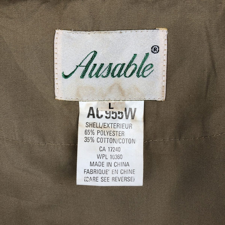 90'S Ausable fishing vest, men's size L equivalent, vintage. polyester Beige type Vintage Second Hand