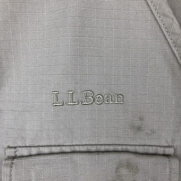 90'S LLBean Ripstop Safari Vest, Men's XL equivalent, Vintage cotton Khaki type beige Vintage Second Hand