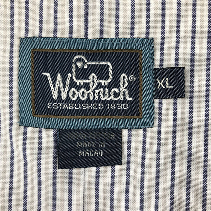 90'S WOOLRICH Safari Vest, Men's XL, Vintage polyester Khaki type beige Vintage Second Hand