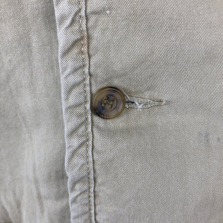 90'S WOOLRICH Safari Vest, Men's XL, Vintage polyester Khaki type beige Vintage Second Hand