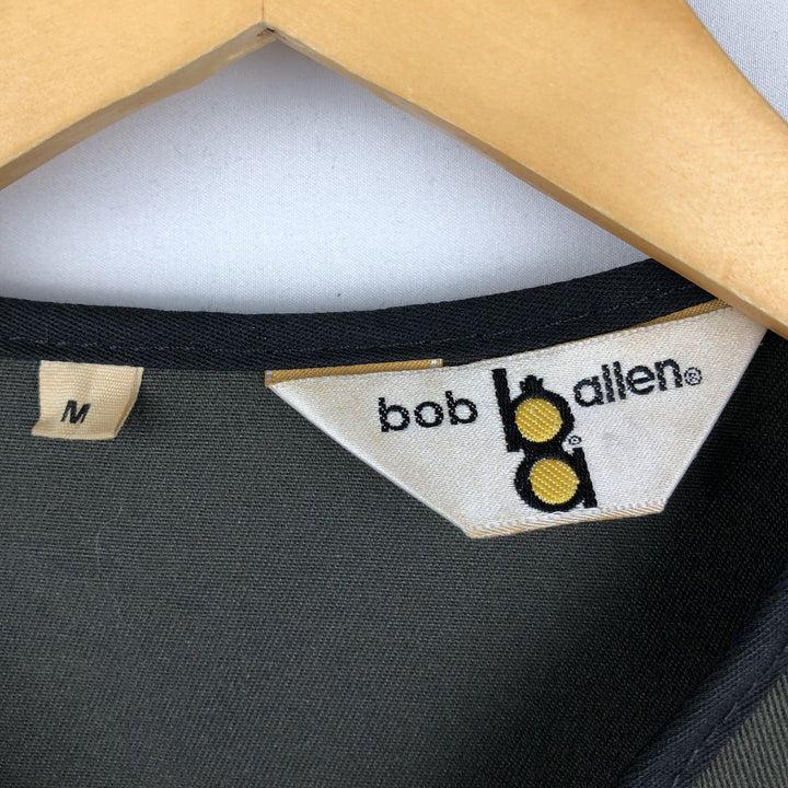 Bob Allen custom patch shooting vest, made in USA, men's size M equivalent. polyester Charcoal Vintage Second Hand