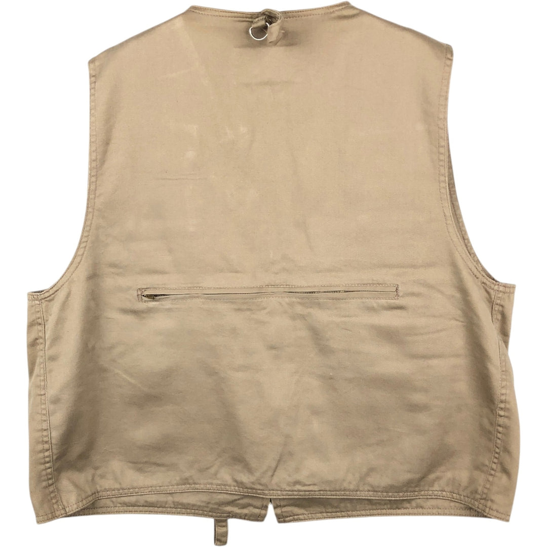 1980'S Expedition Fishing Vest, Men's Size L (approx.), Vintage cotton Beige type Vintage Second Hand