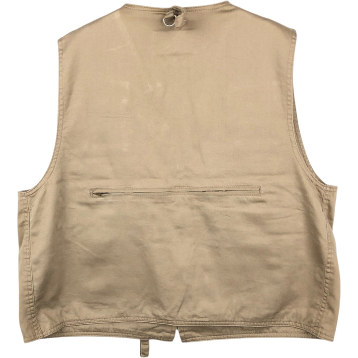 1980'S Expedition Fishing Vest, Men's Size L (approx.), Vintage cotton Beige type Vintage Second Hand