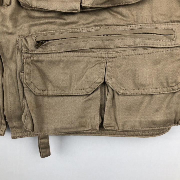 1980'S Expedition Fishing Vest, Men's Size L (approx.), Vintage cotton Beige type Vintage Second Hand