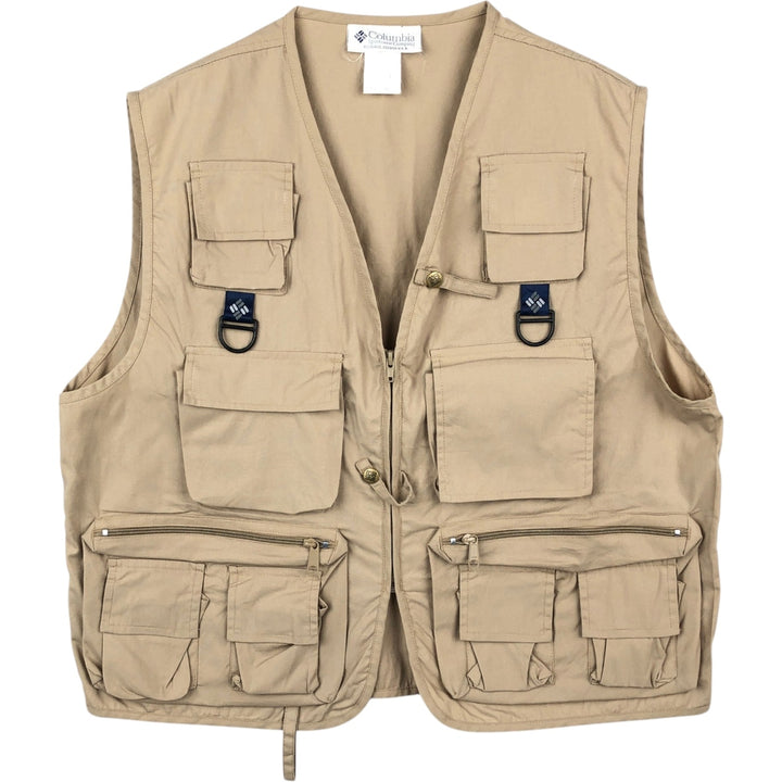 90s-00'S Columbia Photographer Vest, Men's Size L (approx.), Vintage cotton Beige type Vintage Second Hand
