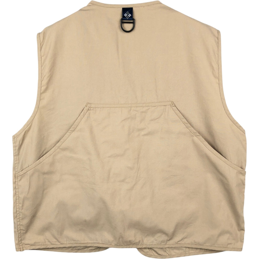 90s-00'S Columbia Photographer Vest, Men's Size L (approx.), Vintage cotton Beige type Vintage Second Hand
