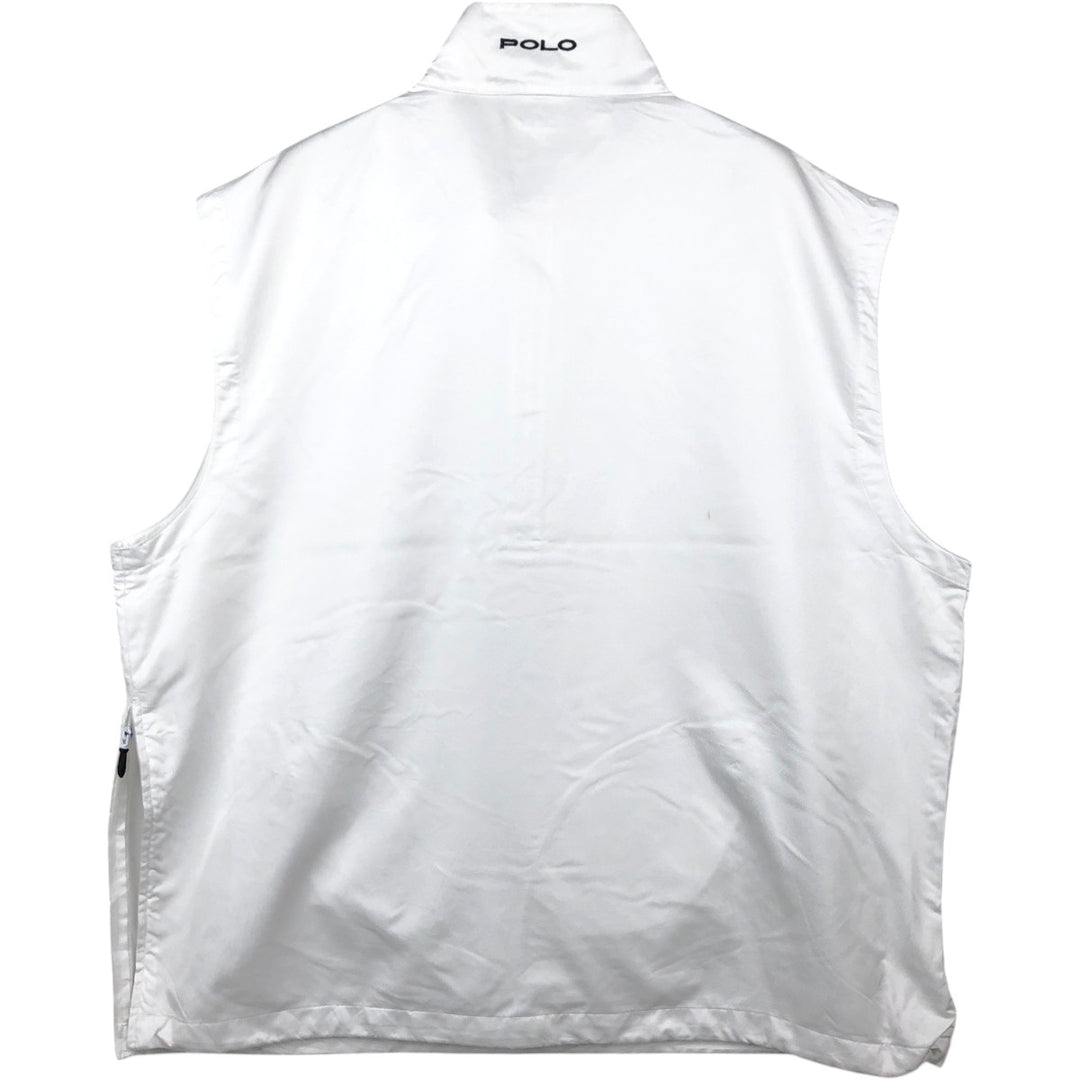 Ralph Lauren POLO GOLF Half-Zip Warm-Up Vest, Men's Size XXL (approx.) polyester white type Vintage Second Hand