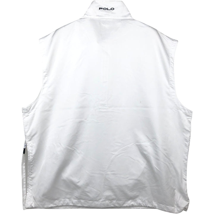 Ralph Lauren POLO GOLF Half-Zip Warm-Up Vest, Men's Size XXL (approx.) polyester white type Vintage Second Hand