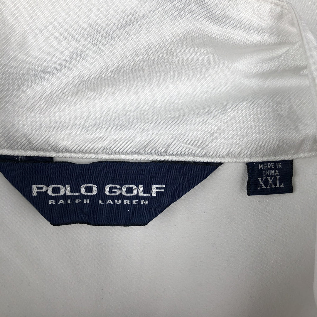 Ralph Lauren POLO GOLF Half-Zip Warm-Up Vest, Men's Size XXL (approx.) polyester white type Vintage Second Hand